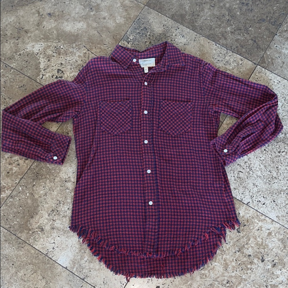 CURRENT/ELLIOT frayed flannel size 0